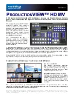 VADDIO PRODUCTIONVIEW HD MV Tech Specs preview