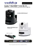 VADDIO WallVIEW CCU HD-18 HD-SDI Installation And User Manual preview