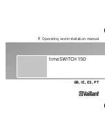 Vaillant timeSWITCH 150 Operating And Installation Manual preview