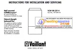 Vaillant VCW GB 221 H Instructions For Installation And Servicing preview