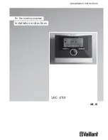 Vaillant VRC 470 Installation Instructions Manual preview