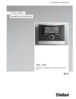 Vaillant VRC 470 Operating Instructions Manual preview
