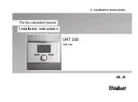 Vaillant VRT 350 Installation Instructions Manual preview