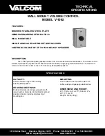 Предварительный просмотр 1 страницы Valcom V-1092 Technical Specifications