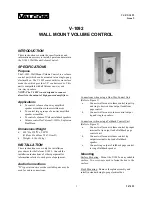 Предварительный просмотр 1 страницы Valcom V-1092 User Manual