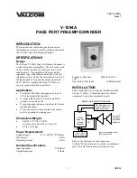 Valcom V-1094A Quick Manual preview