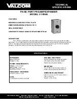 Valcom V-1094A Technical Specifications preview