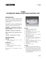 Preview for 1 page of Valcom V-2000 Manual