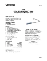 Preview for 1 page of Valcom V-450 Installation Instructions