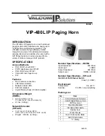 Valcom VIP-480L Manual preview