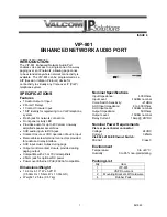 Valcom VIP-801 User Manual preview