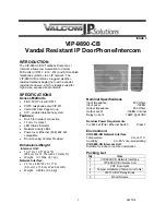 Предварительный просмотр 1 страницы Valcom VIP-9890-CB Quick Manual