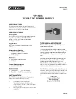Preview for 1 page of Valcom VP-412A User Manual