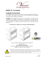 Valcourt FP10 Lafayette Installation Instructions Manual preview