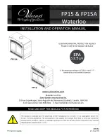 Valcourt Waterloo FP15 Installation And Operation Manual предпросмотр