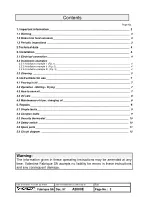 Предварительный просмотр 2 страницы Valentine V200 Operating Instructions Manual