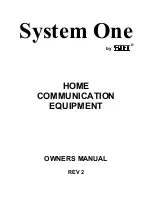 Valet System One Owner'S Manual preview