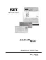 Preview for 1 page of Valet System One User Manual