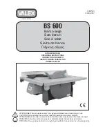 Valex BS 600 Operating Instructions Manual preview