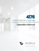 Valhalla Scientific 4176 Operation Manual preview