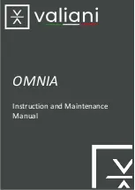Valiani OMNIA Instruction And Maintenance Manual preview