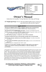 Valley Industries EVERFLO EFHP1011-QA Owner'S Manual preview