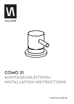 Vallone COMO 31 Installation Instructions Manual preview