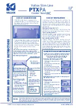 Preview for 1 page of Vallox Slim Series Operating And Maintenance Instructions