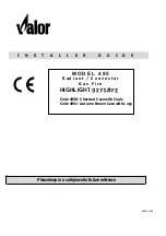 Preview for 1 page of Valor 495 Installer'S Manual