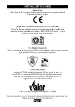 Preview for 2 page of Valor COALFLAME BR627 Installer'S Manual