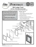 Valor Portrait 569 Ledge Front Installation Instructions Manual preview