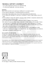 Предварительный просмотр 4 страницы Valore BTS16 User Manual