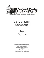 Preview for 1 page of ValveTrain Amplification Saratoga User Manual