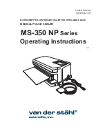 Van Der Stahl MS-350 NP Series Operating	 Instruction preview