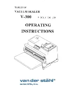 Van Der Stahl V-300 Operating Instructions Manual preview