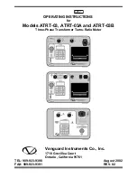 Vanguard Instruments ATRT-03 Operating Instructions Manual предпросмотр