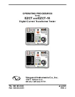 Vanguard Instruments EZCT Operating Procedures Manual preview