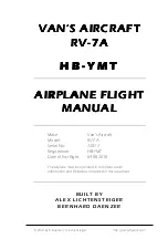 Van's Aircraft RV-7A Flight Manual preview