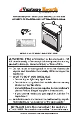 Vantage Hearth VSGF36NRC Owners Manual And Installation Manual preview