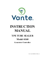 Предварительный просмотр 1 страницы Vante 4160 Instruction Manual