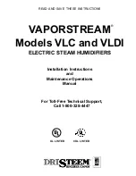 VAPORSTREAM VLC Installation Instructions And Maintenance Operations Manual preview