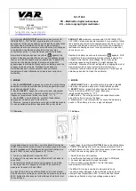 VAR DV-71600 Quick Start Manual preview