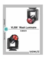Preview for 1 page of Vari Lite VL500 Wash Luminaires Service Manual