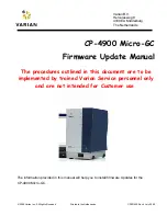 Varian CP-4900 Micro-GC Firmware Update Manual preview