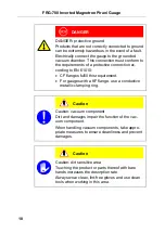 Preview for 18 page of Varian FRG-700 series Short Operating Instructions