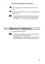 Preview for 27 page of Varian FRG-700 series Short Operating Instructions