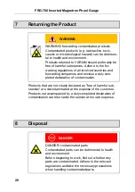 Preview for 28 page of Varian FRG-700 series Short Operating Instructions