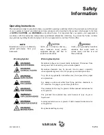 Preview for 5 page of Varian ProStar 400 Operation Manual