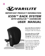 VARILITE ICON BACK SYSTEM User Manual preview