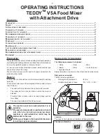 Предварительный просмотр 3 страницы Varimixer V5A TEDDY Spare Part And Operation Manual